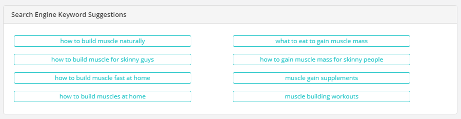 suggestions de moteur de recherche keysearch