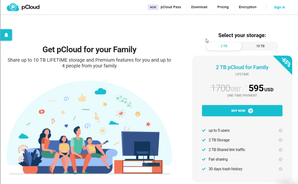 pcloud family plans