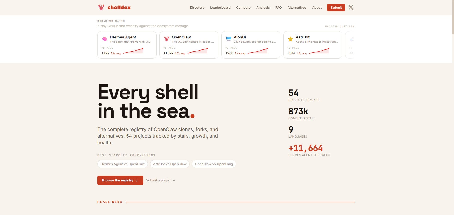 Shelldex, un annuaire Astro avec un fichier YAML validé par schéma par entrée