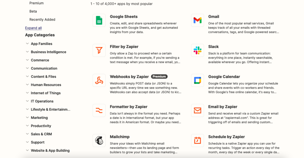zapier integrations